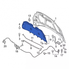 Izolarea capotei Ford Focus mk3 11-18 cu rupturi