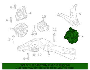 Подушка двигателя левая BMW X7 G07 19-22 N63
