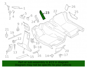 Площадка для отдыха ноги BMW 5 F10 11-16 серая