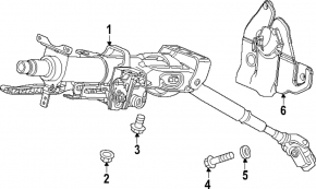 Рулевая колонка с карданчиком Honda CRV 23-26 ржавая