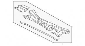 Решетка дворников пластик Toyota Prius 50 16-22
