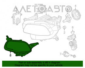 Рамка основной фары левая Jeep Cherokee KL 14-18 дорест