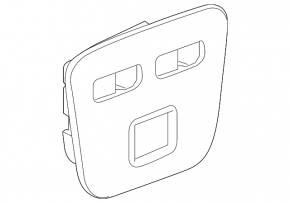 Накладка под USB HUB центральной консоли задняя Chevrolet Equinox 18-24 черная