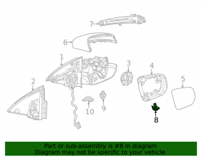 Iluminare oglindă laterală stângă pentru Mercedes X167 GLS 450 20-26