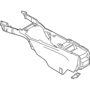 Консоль центральная подлокотник и подстаканники Ford Mustang mk6 15-23 в сборе кожа черная