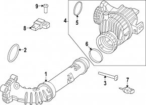 Резонатор интеркулера Volvo XC60 22-26 B5