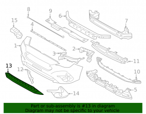 Grila inferioară a barei de protecție față Subaru Impreza 24-26 5p