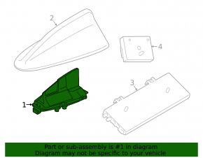 Antena aripă BMW X3 G01 18-21 GPS