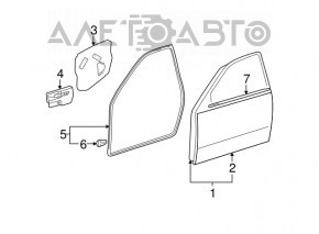 Дверь голая передняя левая Lexus IS250 IS350 06-14