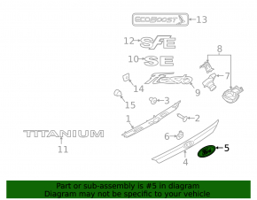 Эмблема крышки багажника Ford Fiesta 11-19 4d