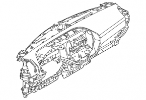 Торпедо передняя панель с AIRBAG Ford Bronco Sport 21-26 черная
