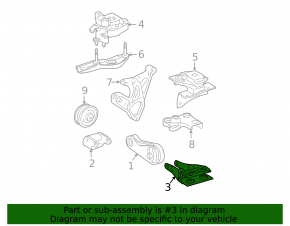 Кронштейн подушки двигателя передний Toyota Prius 20 04-09