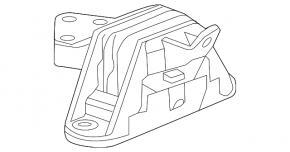 Подушка двигателя левая Chevrolet Volt 11-15, потресканная