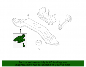 Подушка двигателя левая Subaru Forester 14-18 SJ 2.5 АКПП потрескана