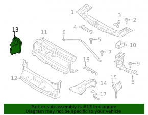 Conductă de aer suplimentară pentru radiator, dreapta, BMW 4 F36 18-20 M Pack