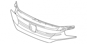 Bază grilă radiator Honda Civic X FK 17-19 5D