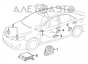 Шлейф руля Toyota Camry v70 18-19 без датчика поворота руля