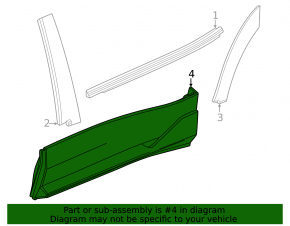 Ornament ușă spate dreapta jos Chevrolet Equinox EV 24-26