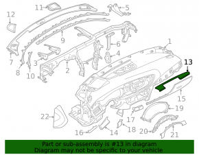 Ornamente laterale stânga negre pentru Audi A6 C7 12-18