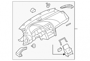 Торпедо передняя панель без AIRBAG Audi Q7 4L 10-15