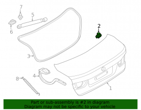Отбойник крышки багажника левый BMW 7 G11 G12 16-22