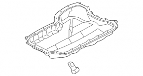 Поддон масляный VW Jetta 11-18 USA 2.5
