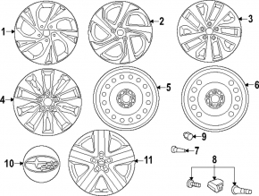 Set de jante R17 4 bucăți Subaru Outback 20-