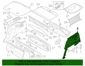 Обшивка арки левая Ford C-max MK2 13-17 черн Energi, потерта, слом креп, отсутствует заглушка