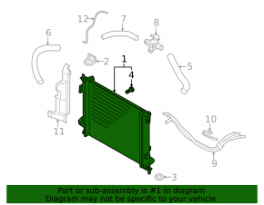 Radiator răcire cu apă Kia Forte 4d 14-16 pre-oprire transmisie manuală