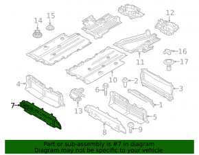 Воздуховод радиатора нижний Volvo XC40 19-26 T4, B4