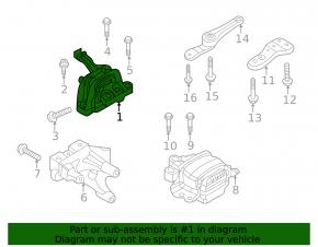 Подушка двигателя правая VW Tiguan 18-24