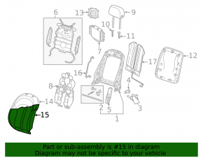 Обшивка спинки пассажирского сиденья Audi A6 C8 19-25 кожа коричневая, Comfort