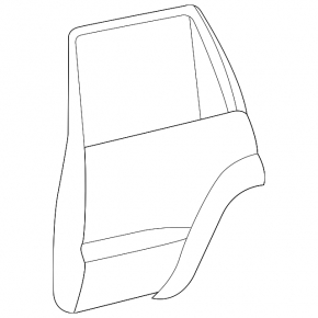 Дверь голая задняя правая Toyota Land Cruiser 16-21 рест