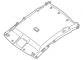 Обшивка потолка Nissan Sentra 15-19 без люка