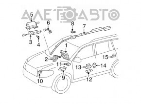 Модуль srs airbag компьютер подушек безопасности Toyota Highlander 08-10