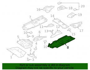 Защита днища передняя левая Porsche Cayenne 19-23