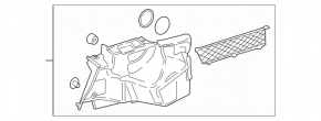 Decorație arc stâng Mercedes W213 E 300/400/43/63 17-18 negru