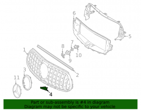 Grilă radiator AMG cu inscripție emblemă Mercedes GLC-class X254 24-25 AMG pachet