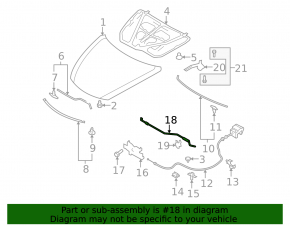 Опора упор капота Mazda6 09-13
