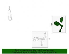 Senzor de poziție a caroseriei cu tracțiune spate dreapta Land Rover Discovery Sport 17-19 cu suspensie magnetică