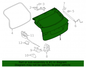 Дверь багажника голая Jaguar F-Pace 21-23