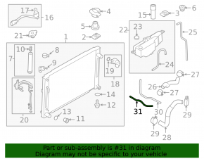 Țeavă de răcire inferioară Infiniti G25 G35 G37 06-14 stânga, transmisie automată