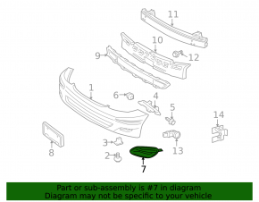 Заглушка птф правая Toyota Sienna 04-10