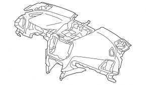 Торпедо передняя панель без AIRBAG Subaru Forester 19-24 SK
