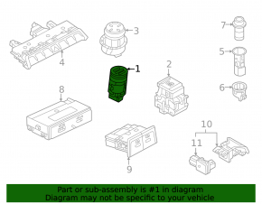 Кнопка Start-Stop Audi A3 22-26 черная