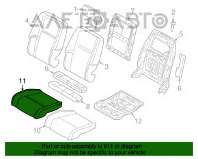 Водительское сидение Dodge Journey 11-20 без airbag, ткань черн