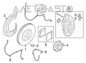 Senzor de uzură a plăcuțelor de frână față BMW 5 G30 17-23