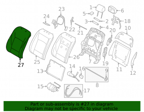 Пассажирское сидение BMW 5 F10 11-16 Comfort кожа Nappa черн, подогр/вент