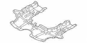 Защита двигателя задняя Mitsubishi Outlander 22-26