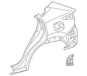 Aripa dreapta spate Lexus NX200t NX300 NX300h 15-21 fara BSM nou original
